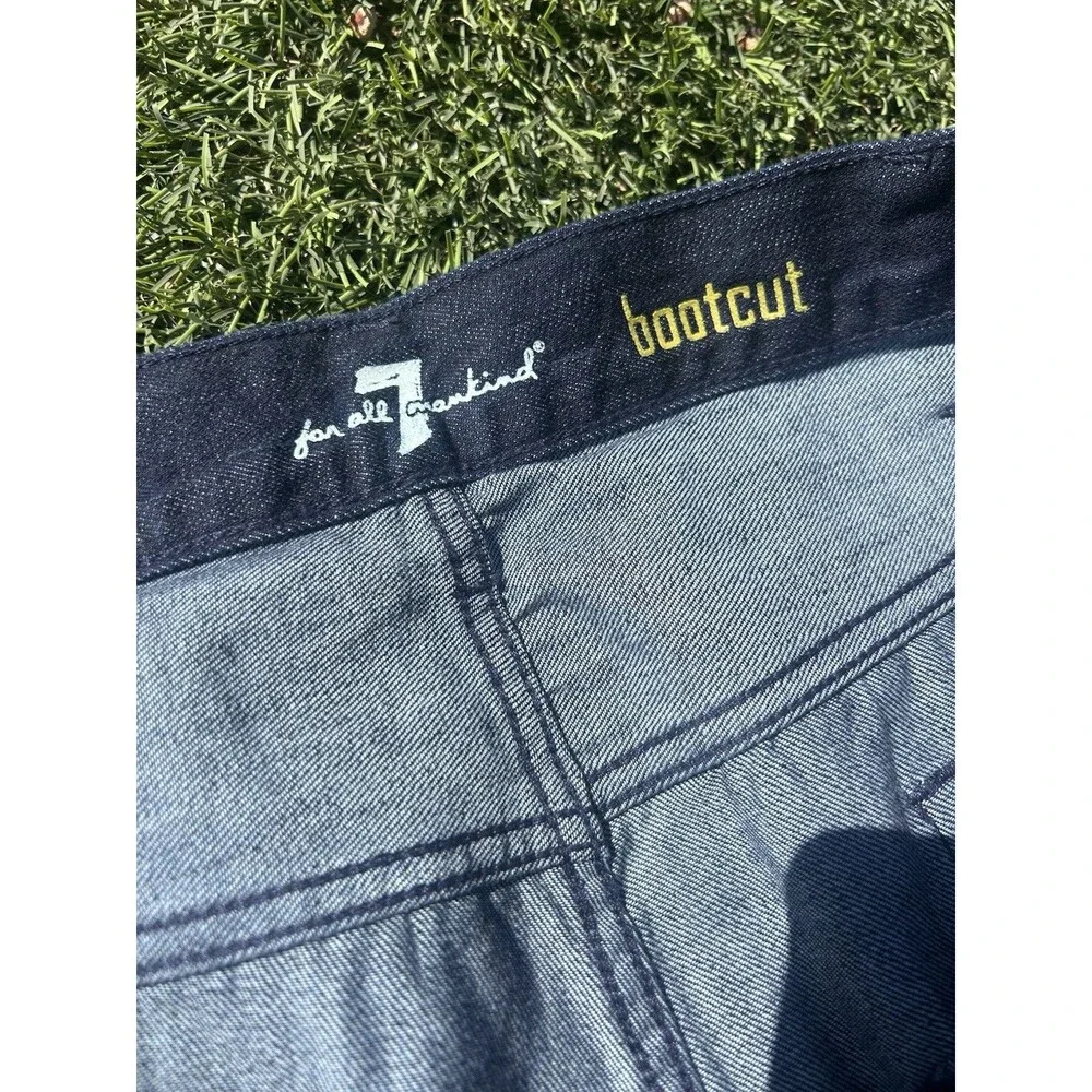 7 For All Mankind Mens Bootcut Jeans 40x34 Dark Indigo Denim NWOT